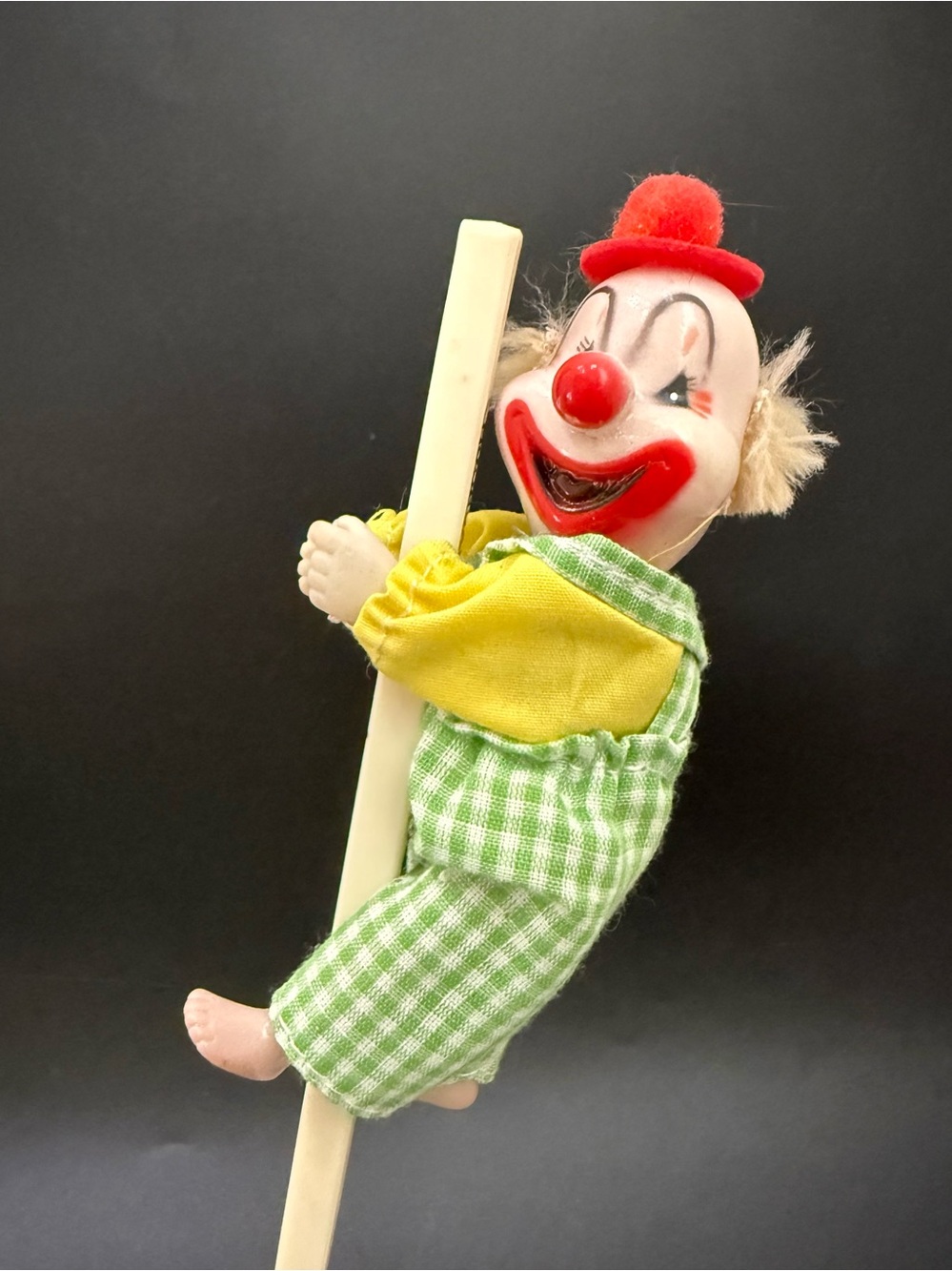 Vintage 80’s Plastic Face Clown Pencil Hugger